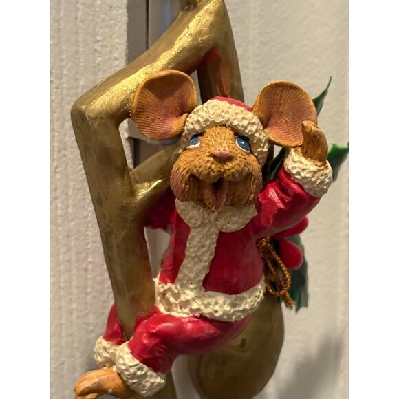 Kurt Adler Hole in the Wall Gang Santa Claus Mouse Ornament Musical Note - Picture 3 of 5